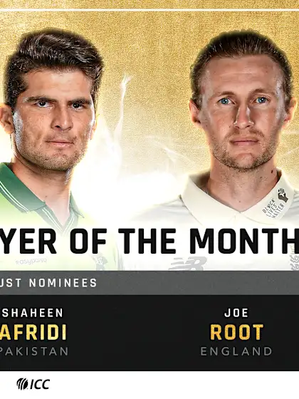 ICC Player of the Month nominations for August announced