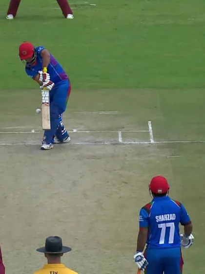 Keemo Paul claims his first ODI wicket, Javed Ahmadi trapped lbw