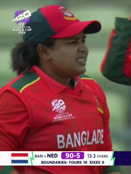 Babette Leede - Wicket - Bangladesh vs Netherlands