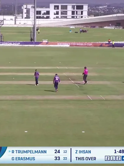 Ruben Trumpelmann - Wicket - Scotland vs Namibia