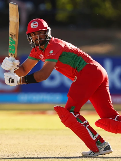 Logo of Naseem Khushi amasses first ODI fifty for Oman | CWC23 Qualifier