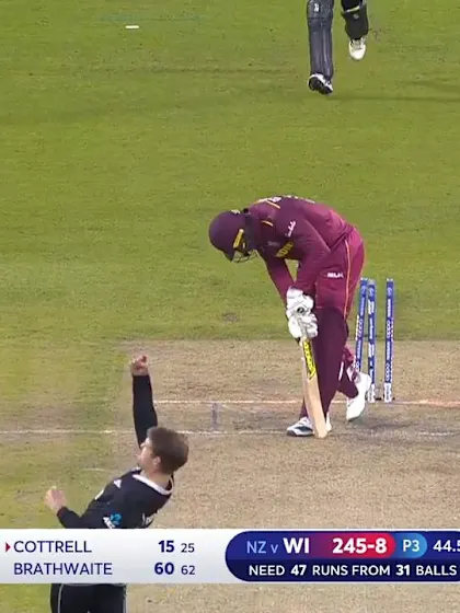 CWC19: Cottrell falls for defiant 15