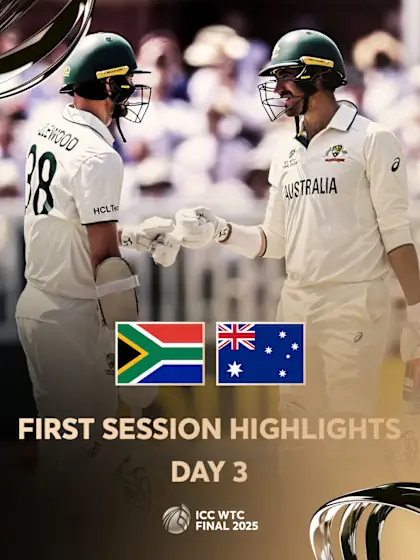 Logo of Starc leads rearguard as AUS set daunting total | Day 3, Session 1 Highlights | WTC25 Final