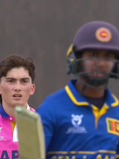 Viran Chamuditha with a Four vs. Japan