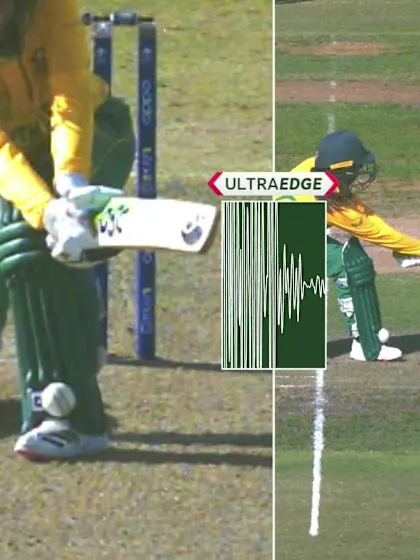 Logo of WICKET: Luus with a creative sweep but out LBW