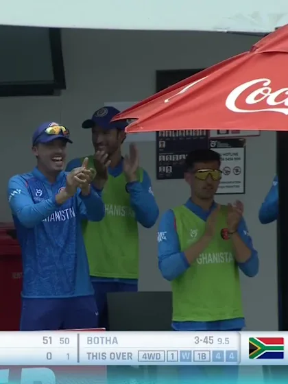 Uzairullah Niazai with a Four vs. South Africa