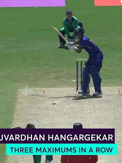 Nissan POTD: Rajvardhan Hangargekar smashes three sixes
