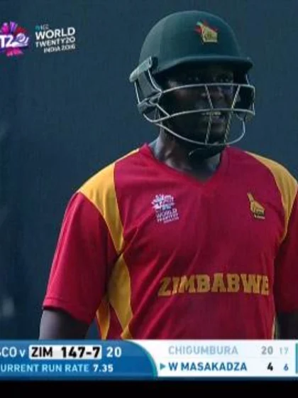 Elton Chigumbura Wicket Fall ZIM V SCO Video ICC WT20 2016