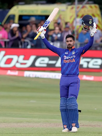 Hooda stars with century as India hold their nerve in last-over thriller against Ireland