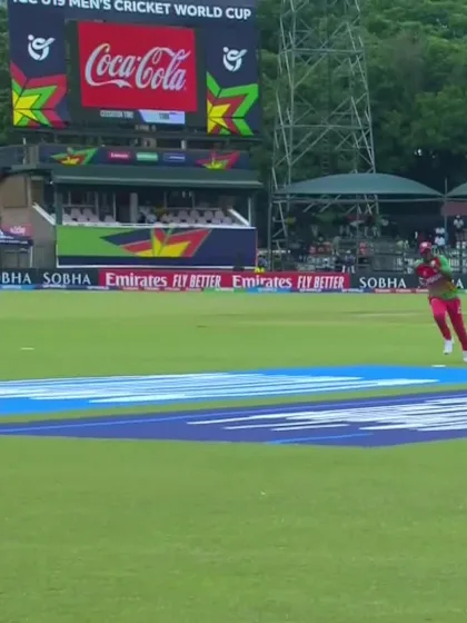 R Hossan with a Four vs. Zimbabwe