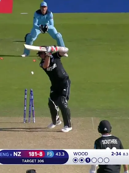 Logo of CWC19: ENG v NZ - Wood claims his third wicket
