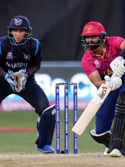 Assured Waseem sets up UAE with half-century | Namibia v UAE | T20WC 2022