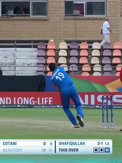 ICC U19 CWC: SA v AFG – Beaufort comprehensively bowled by Shafiqullah