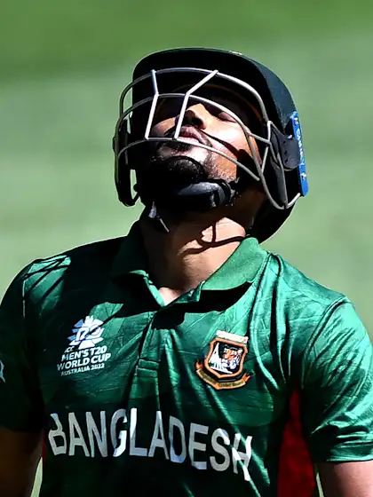 Logo of Najmul Hossain Shanto reaches a crucial half-century for Bangladesh | T20WC 2022