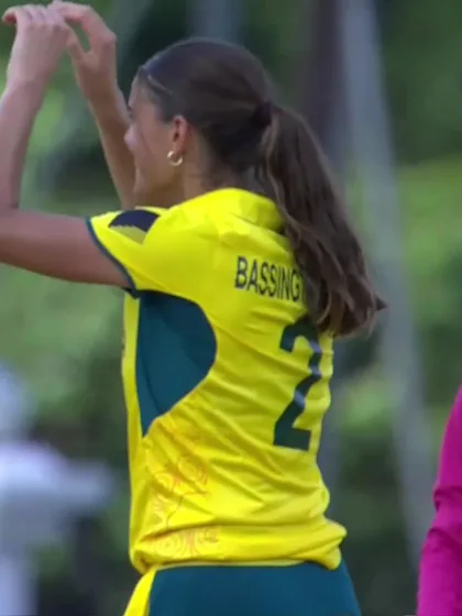 Logo of A Bryce with a Batting vs Australia Women Under-19
