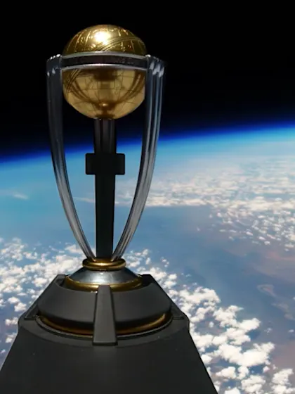 ICC Men's Cricket World Cup Trophy Tour 2023 launches into space