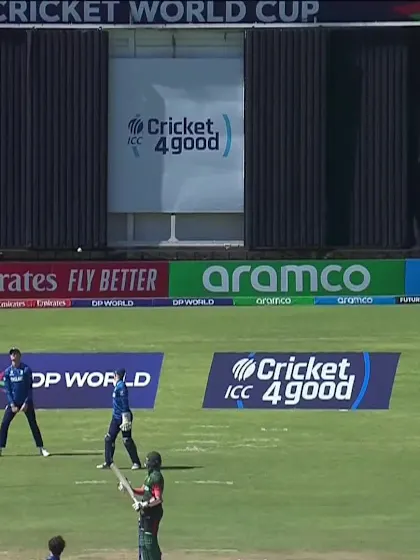 Zawad Abrar with a Four vs. England