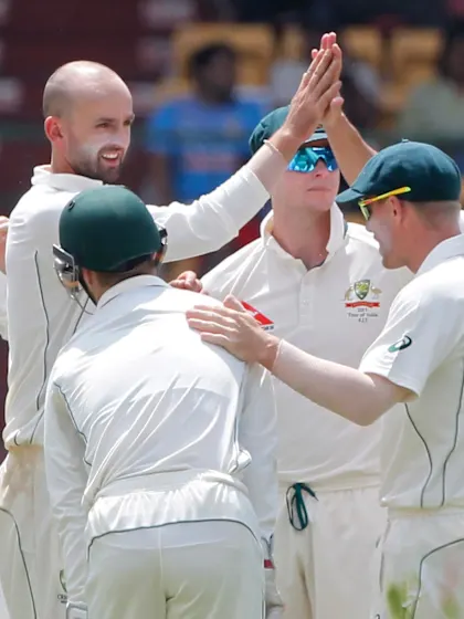 Lyon's eight-for knocks over India for 189