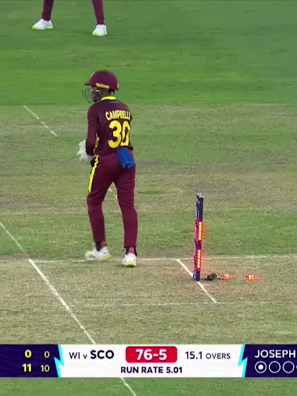 Logo of Lorna Jack - Wicket - West Indies vs Scotland