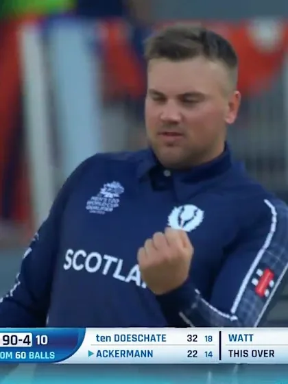 T20WCQ: SCO v NED – Highlights of Mark Watt's 3/18
