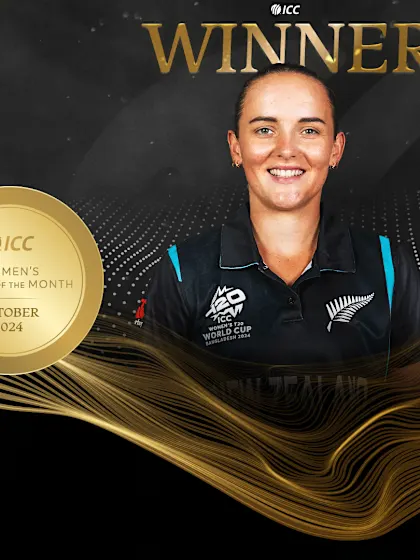 Kerr and Noman win ICC Player of the Month awards for October 