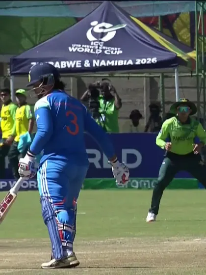 Aaron Varghese with a Four vs. Pakistan