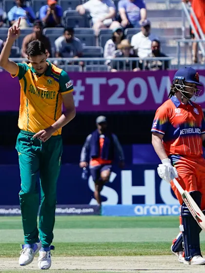 Logo of Jansen strikes twice in powerplay | NED v SA | T20WC 2024