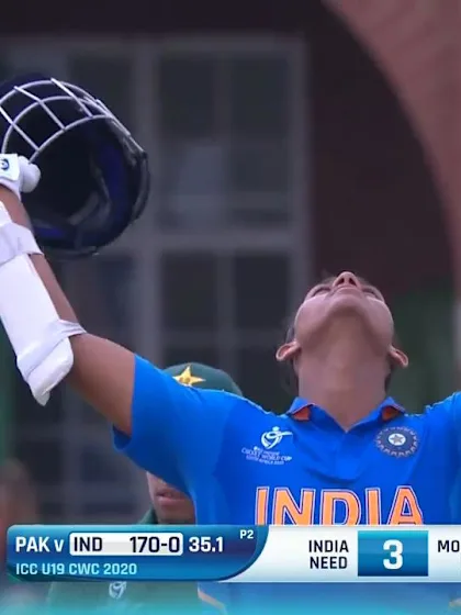 ICC U19 CWC: IND v PAK – Highlights of Yashasvi Jaiswal's 105*