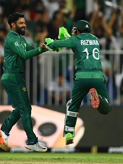 Hafeez picks up wicket with first ball