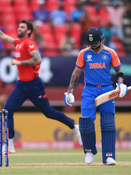 Logo of Virat Kohli falls | IND v ENG | T20WC 2024