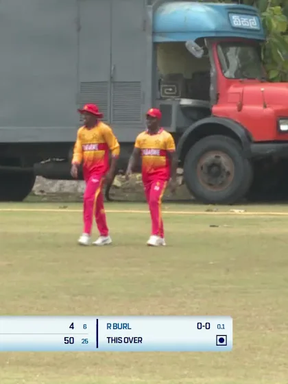 Wasim Ali - Wicket - Zimbabwe vs Oman