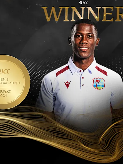 Joseph and Hunter win ICC Player of the Month awards for January
