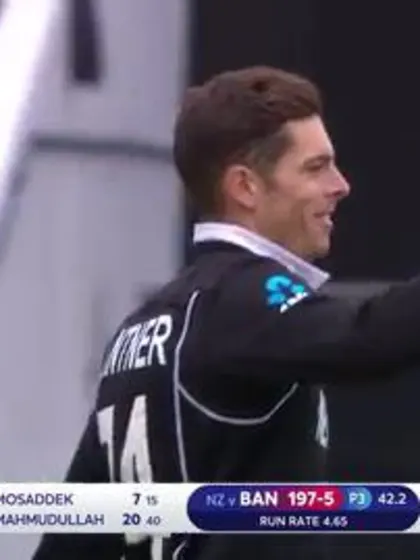 Logo of CWC19: BAN v NZ - Santner dismisses Mahmudullah