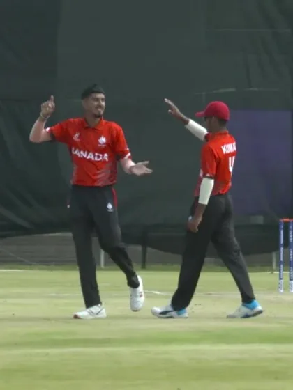 ICC U19 CWC: ZIM v CAN – Wesley Madhevere is trapped in front