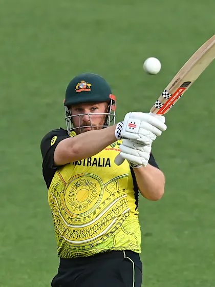 Six - Aaron Finch - Australia v India - ICC T20WC 2022