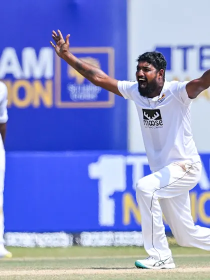 Prabath Jayasuriya rises to career-best ranking in MRF Tyres ICC Men's Test Player Rankings