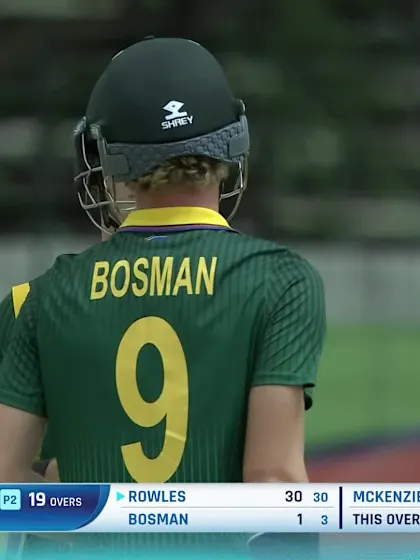 J Rowles with a Four vs. West Indies