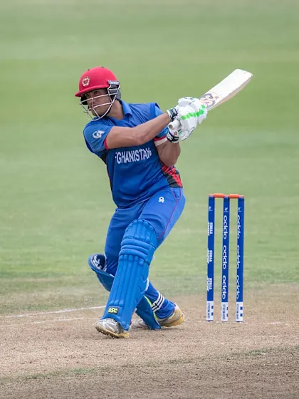Big hitting from Afghanistan's Rasooli against Sri Lanka