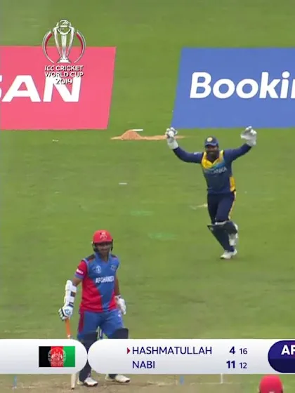 Logo of CWC19: AFG v SL - Pradeep has Hashmatullah caught behind