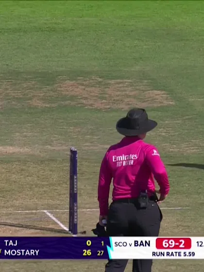Logo of Taj Nehar - Wicket - Bangladesh vs Scotland