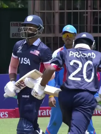 Nitish Sudini with a Four vs. India