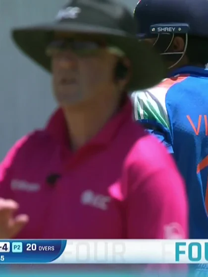 Vihaan Malhotra with a Four vs. Zimbabwe