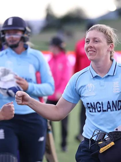 England get points on the board with win over India