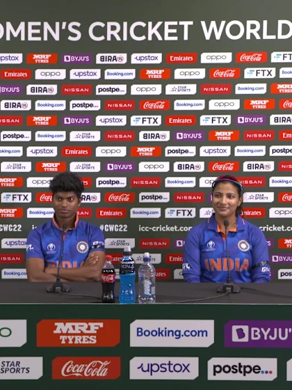 6 March - Tauranga - India players Pooja Vastraker and Sneh Rana post-match press conference
