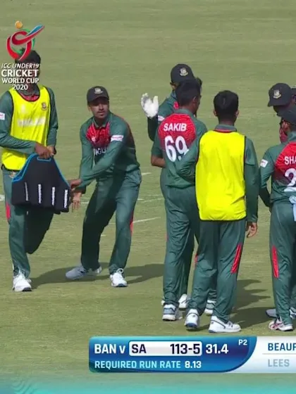 ICC U19 CWC: SA v BAN – Highlights of Rakibul Hasan's 5/19