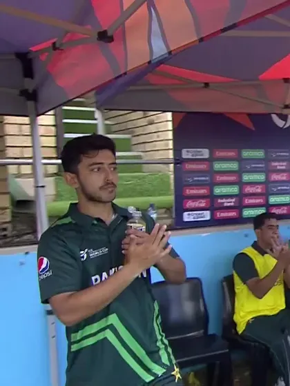 Logo of Ubaid Shah with a Four vs. Australia