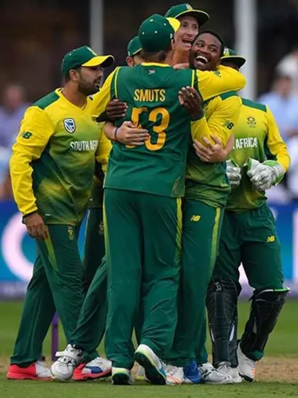 South African bowlers sneak three-run win