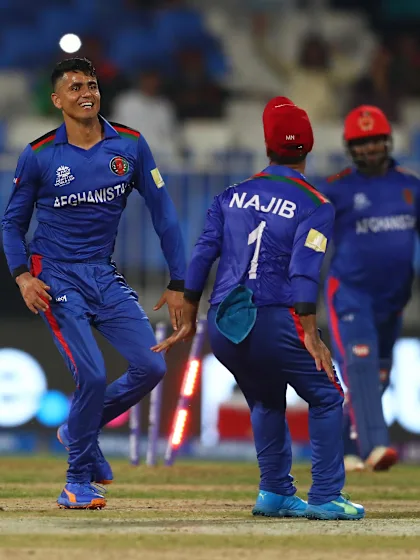 Mujeeb claims his fifth wicket