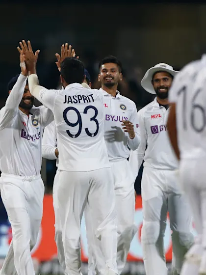 Iyer and Bumrah propel India into dominant position as 16 wickets fall on first day