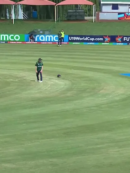 Logo of Saad Baig with a Four vs. Ireland